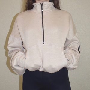 oversized half zip sweater